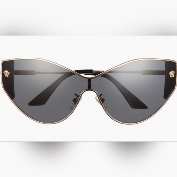 Versace Accessories - Authentic Versace Gold-Trimmed Black Sunglasses